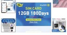 4g Lte Sim Card 12gb For Security Cameras Routers Hotspot Wifi Activation