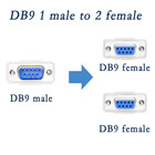 30cm Db9 Y Splitter Cable Db9 9 Pin 1 Male To 2 Female Rs232 Serial Splitter Ada