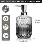 Glass Soap Dispenser With Plastic Pump  2 Pack 12oz Gradient Clear   Black 