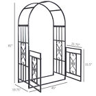 6 75  Outdoor Metal Garden Arbor  Arch  Climbing Plants  Bridal  Wedding  Hearts