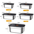 Stainless Steel Lunch Box Leak Proof Bento Food Storage