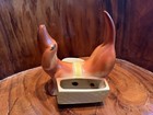 Vtg 1950 s Ceramic Mid Century Wiener Dog Dachshund Planter trinket Exc Cond