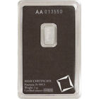 1 Gram Platinum Bar - Valcambi Suisse - 999 5 Fine In Sealed Assay