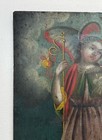 Antique Retablo Mexico Spanish Colonial Art Oil On Tin Folk Art