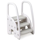 Kids 3 Step Stool With Handles Sides Stepping Standing Stool Helper Non-slip