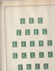 Large Old Collection  Accumulation  Sower Type France 1906-1920 s Used  22 Pages