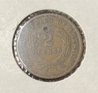 1864 Two Cent Piece Holed United States Type Coin Good Details Free Shipping