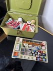 Vintage Wil-hold Wilson Mfg Sewing Box Avocado Green Organizer Case W Tray 1970s