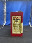 Rocket Motor Oil Vintage Metal Can 2 Gallon Oil Can Gas And Oil Advertising Rare