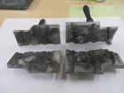 Vintage Lead Soldier Molds With Handles And Base  2 Pairs Of Molds 