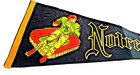 Vintage  Antique 1960 s Notre Dame Fighting Irish Football Felt Pennant Fullsize