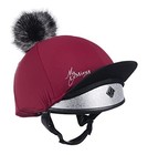  Pom Pom Horse Riding Hat Silk With 4 Way Stretch Fabric Coordinates With Base 