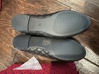 New Tory Burch Chelsea Quilted Leather Ballet Flat Nappa Leather Black  Gold 6 5