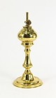   C  1850 s French Gardon Brevete Shiny  Brass Tall Oil Lamp