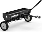 40  Tow Behind Lawn Spike Aerator W  Hitch Tow Bar For Atv Soil Penetrator Steel