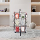 24-pocket Spinning Greeting Card Rack - Durable Black Display Stand
