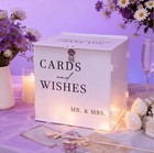 Acrylic Wedding Card Box With Lock Slot Large Capacity Money Gift Card Box White