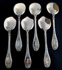 Mascaron Antique French Sterling Silver Ice Cream Spoons Flatware Fruit Gothic