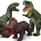 6 Piece Dinosaur Toys For Kids And Toddlers Blue Velociraptor T-rex Large Soft