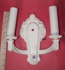 Vintage Pair Riddle Co  Double Wall Sconces For Restoration