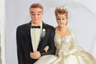 8  Vintage 1950s Plastic Coast Novelty Bride   Groom Wedding Cake Topper