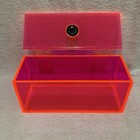 Vintage Neon Orange Acrylic Humidor 10   x4   x4   