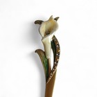 Calla Lily Flower Letter Opener Metal Enameled Finish With Rhinestones 7 5    Used