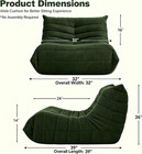 Bean Bag Chair For Adults  L-shaped Memory Foam Togo Lounger Green