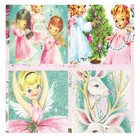 Vintage Christmas Pink   Teal Decoupage Prints For Holiday Decor 52 Designs  pcz