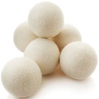 6 Wool Dryer Balls Xl Organic New Zealand Wool Natural Laundry Fabric Softener