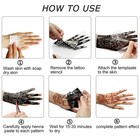 18 Sheets Henna Tattoo Stencils Kit Temporary Tattoo Stickers For Women Girls
