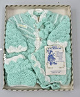 Vintage Infant 3 Pc Bootie Set Blue Handmade Sweater Bonnet Booties Jc Penny s