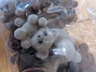 Lot Of 24 Craft Miniature  Flocked Teddy Bears