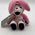 Liquid Blue Grateful Dead Beanie Dancing Bear Lucky Tags Excellent Bean Bag Pink