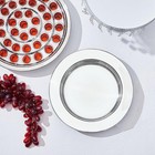 Silver Communion Set With Lid  Stainless Steel Bread Tray Plates For5297