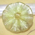 Lg Artisan Design Rare Carved Bakelite Celluloid Floral Shank Button 1 125  30mm