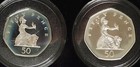 1997 Uk Silver Proof 50 Pence Two-coin Commemorative Set  Royal Mint