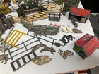 90   Vintage Antique Lead Metal Farm Zoo Animals Figures Fence Mixed Tlc Project