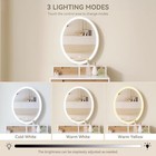 Vanity Makeup Dressing Table Set Desk Cushioned Stool Drawer 3 Lights Led Mirror