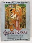 Vintage Musical Piano Sheet Music Camelot Theme Song 1960 Richard Harris