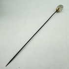 Antique Purple Glass Topped Hatpin 8 5  Long Victorian Cottage Core Hat Pin