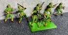 Britains Deetail Toy Lot - Us Wwii 75mm Gun Crew   5 Infantry Soldiers - England