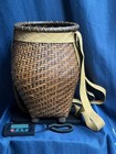 1940s Adirondack Woven Wood Pack Basket Trapper Hiking Backpack Antique 11 5 
