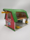 Vtg Louis Marx Happi Time Tin Litho Farm Barn Toy 1950s Crane Windlass Intact