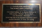 Vtg 1948 Cleveland Indians World Series Championship Placque 12x15