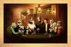Framed Universal Monsters At The Pub     Classic Horror Wall Art Print 12x8