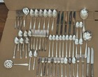 Vtg Silver Plate Flatware Lot 59 Vintage  Spoon Table Serving Forks Various Lot