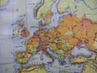School Wall Map Beautiful Old World Map Landscape Belt 209x121 Vintage Map 1967
