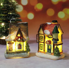 1pc Christmas Resin House Night Light Kids Bedroom Battery Powered Decor - New