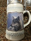 7 Lidded Hand Engraved Figural Wildlife Etched Beer Pewter Stein Mug Tankards 